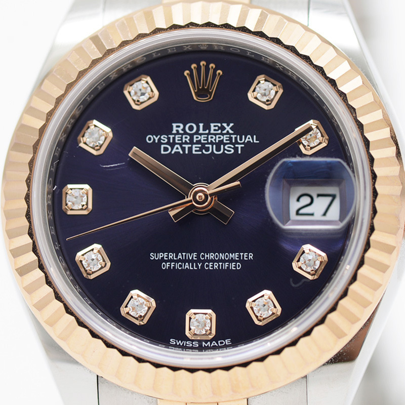 勞力士 Datejust 279171G 茄子色錶盤女士手錶,隨機-1