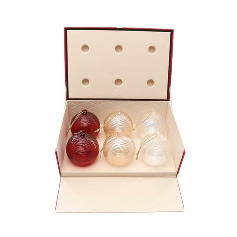 LOUIS VUITTON 聖誕飾品 玻璃 紅色 米色 白色 紅色 二手 男女通用 LV