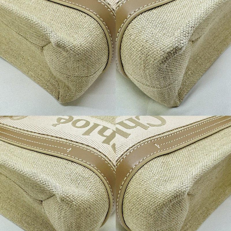 CHLOE 全新Woody tote小款帆布包-8