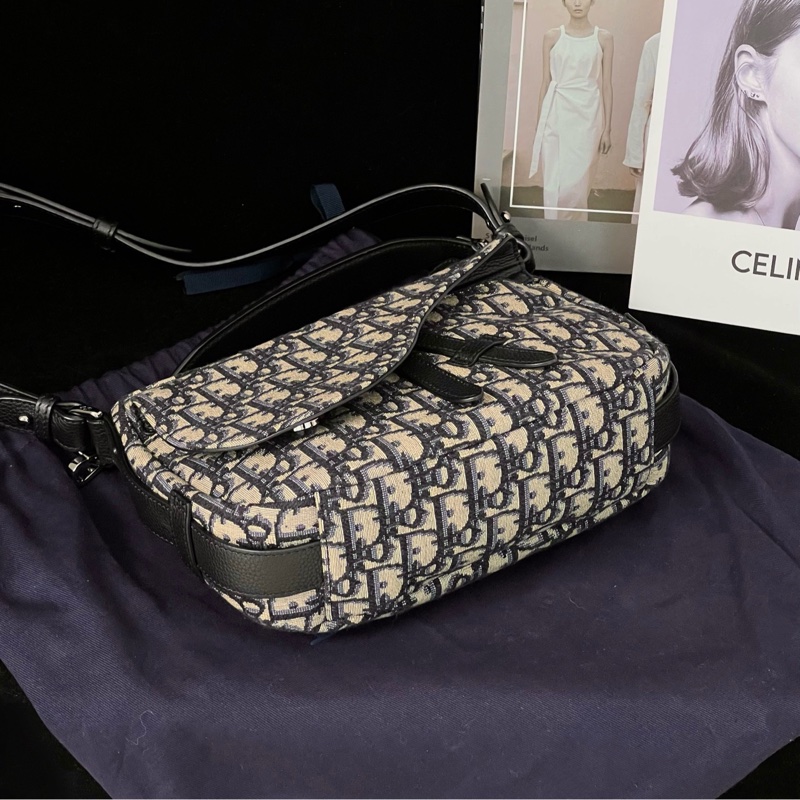 Dior saddle soft oblique老花馬鞍包 手提單肩斜挎包 尺寸約24*17.5*8cm-2