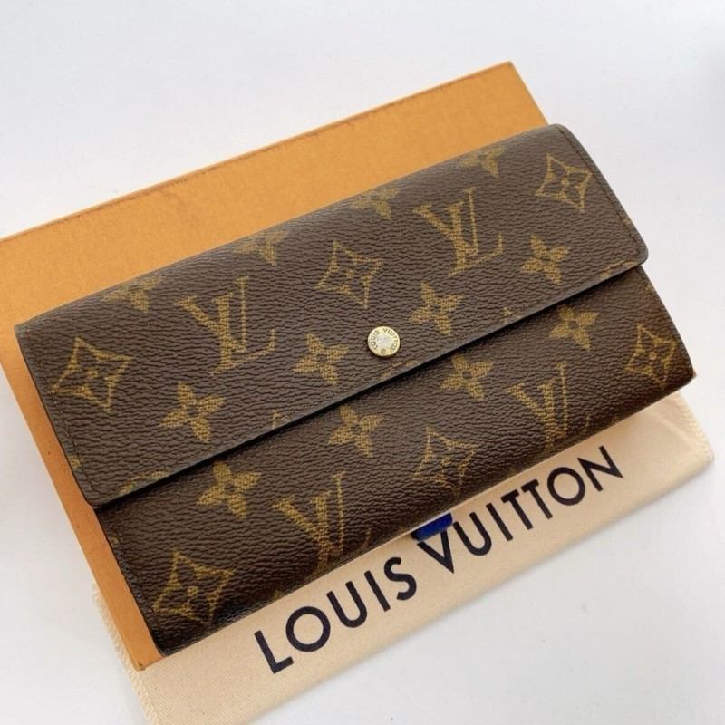 日本二手／LV長夾／內有拉鏈零錢袋／MI2068-1