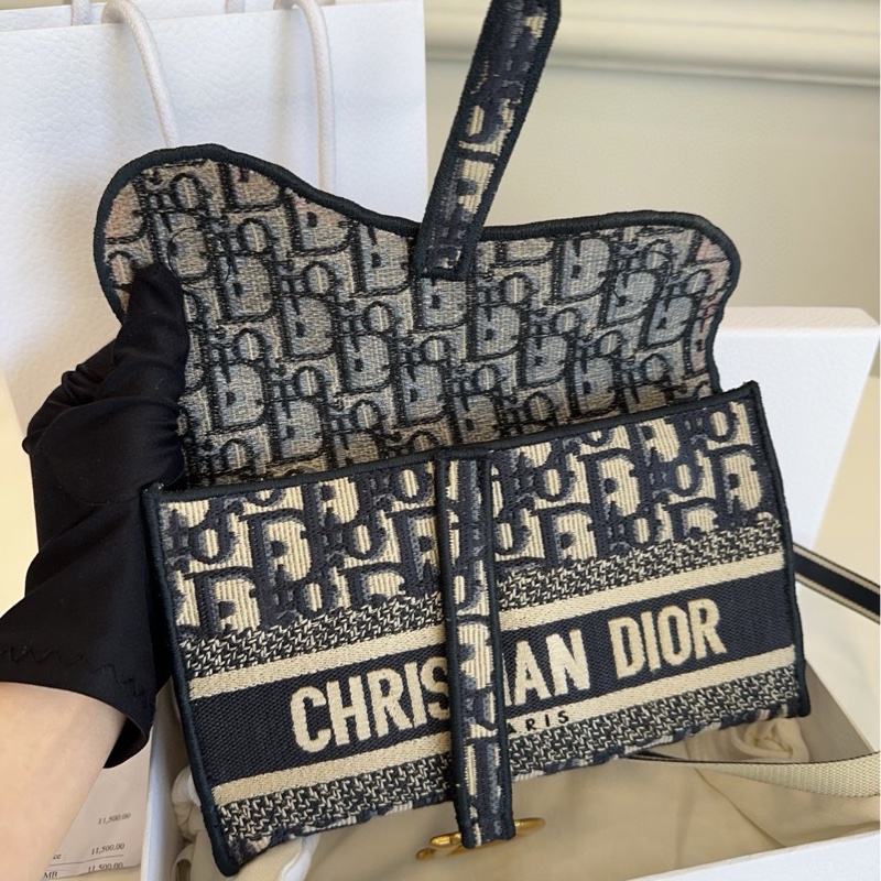 Dior迪奧 saddle老花刺繡胸包斜挎包 尺寸約21×13 附件:原廠盒 塵袋-6