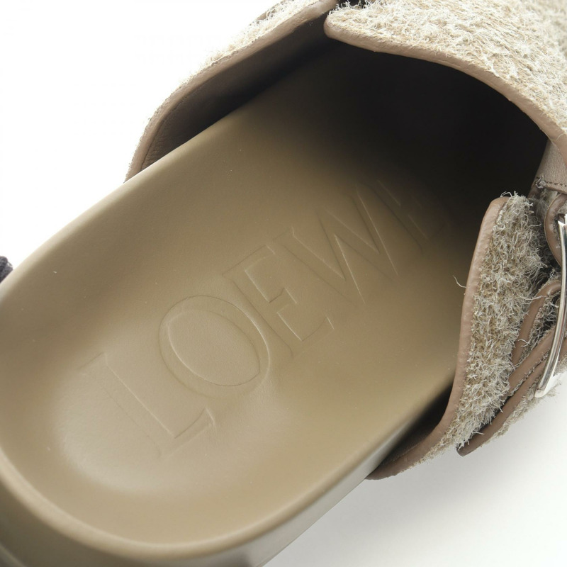 LOEWE Ease Buckle Mules 涼鞋 M816V29X12416041 拉絨絨面革 #41 新款 女款-4