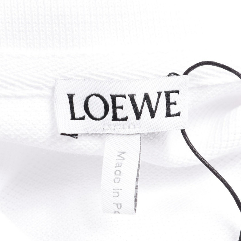 LOEWE Anagram 棉質珠地網眼 Polo 衫 S359Y23XAI2100S 棉質白色 全新 女款-2