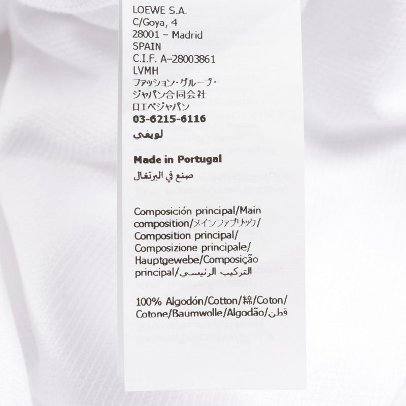 LOEWE Anagram 棉質珠地網眼 Polo 衫 S359Y23XAI2100S 棉質白色 全新 女款-3