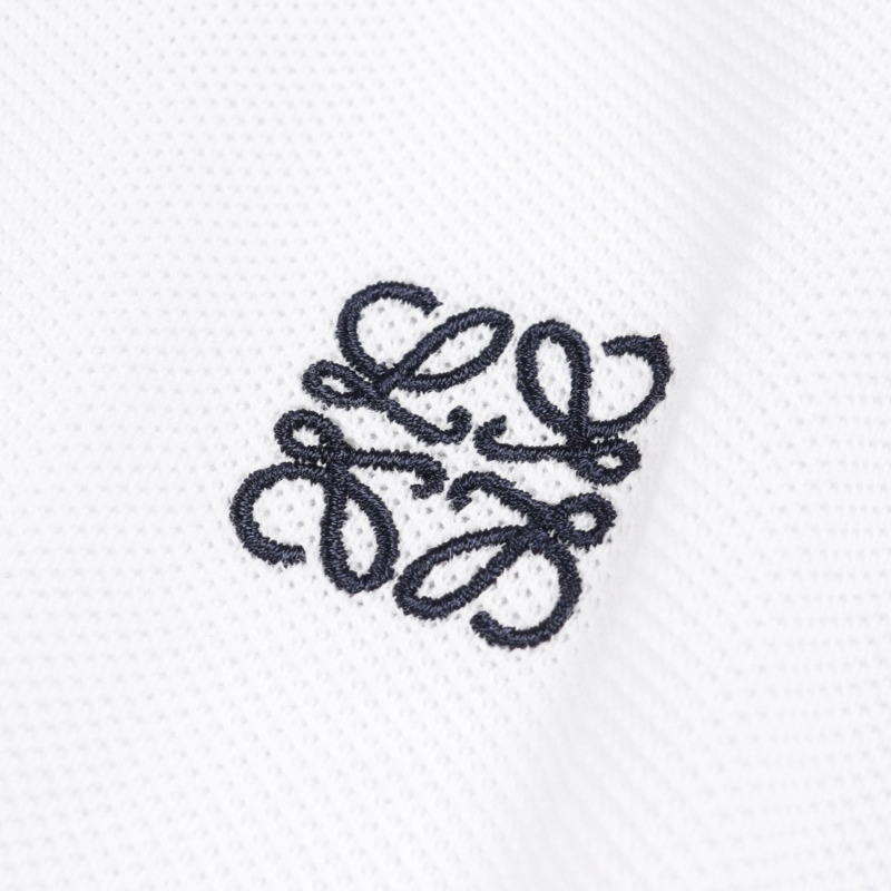 LOEWE Anagram 棉質珠地網眼 Polo 衫 S359Y23XAI2100S 棉質白色 全新 女款-4