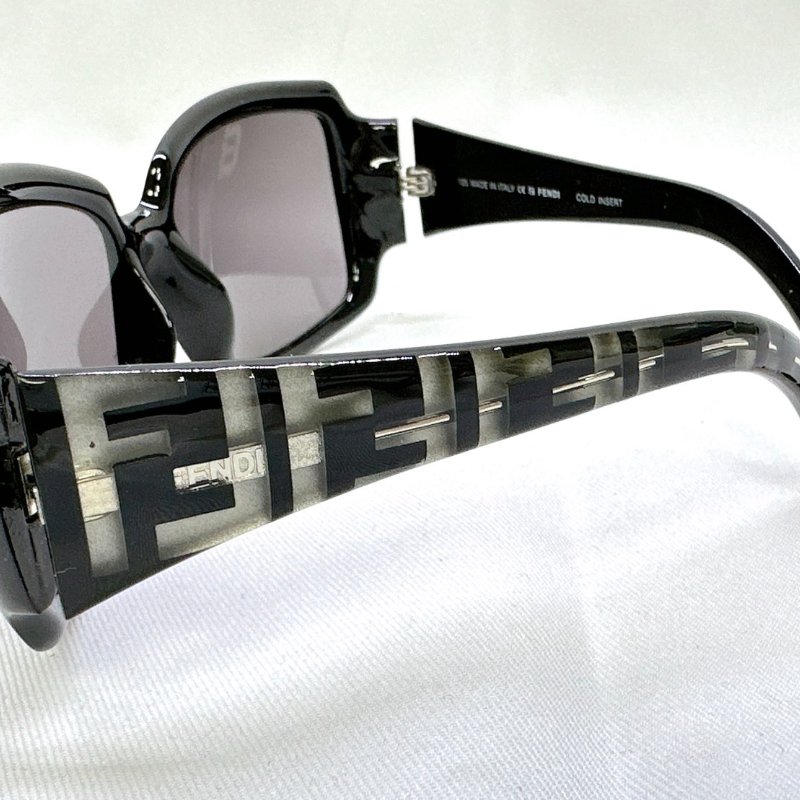 FENDI 黑色FF膠框太陽眼鏡-4