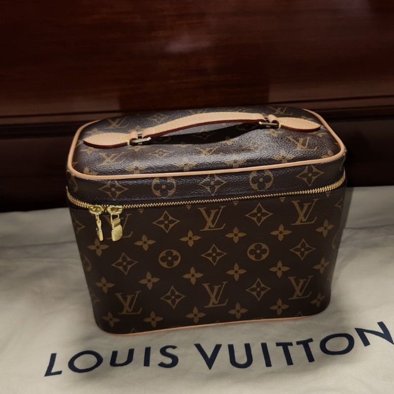 LV經典老花~化妝箱~化妝手提包-0