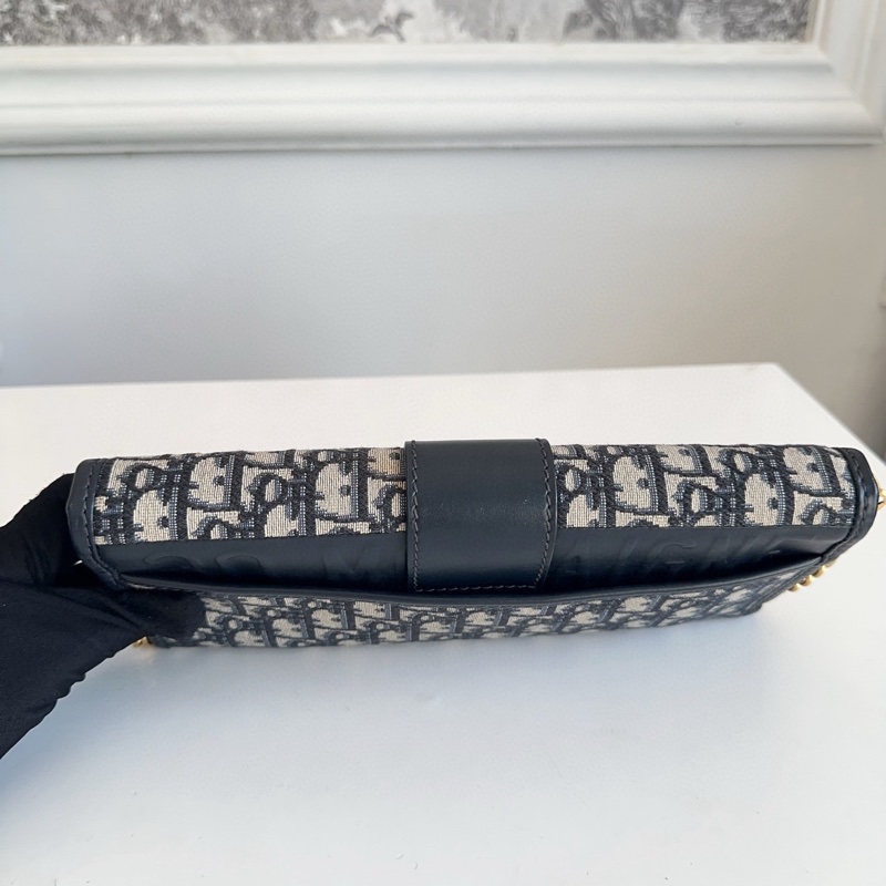 Dior 迪奧老花蒙田橫版 法棍蒙田鏈條包 尺寸約長27.5cm 寬2cm 高12cm-7
