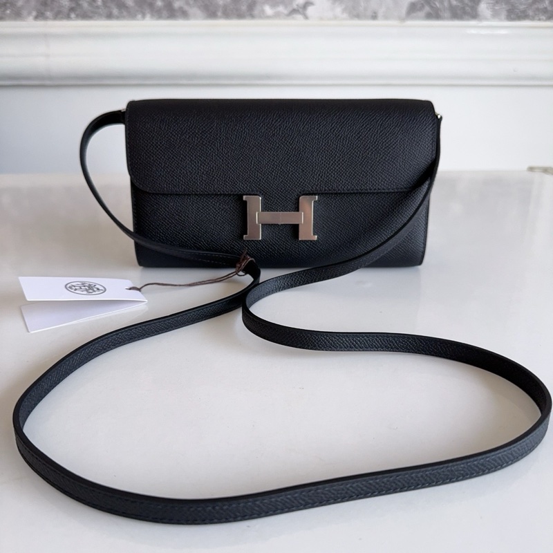Hermes 康康 constance to go 黑色 銀扣 epsom皮 刻印W刻-2