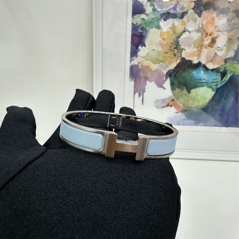 Hermès 愛馬仕 Clic H型淡藍色手環