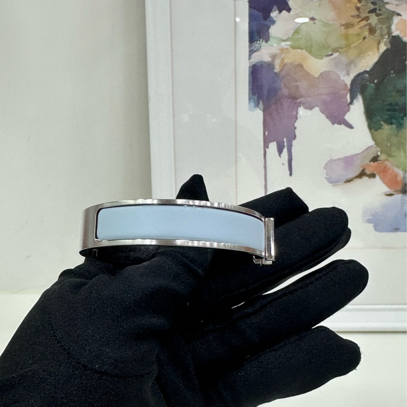 Hermès 愛馬仕 Clic H型淡藍色手環-7