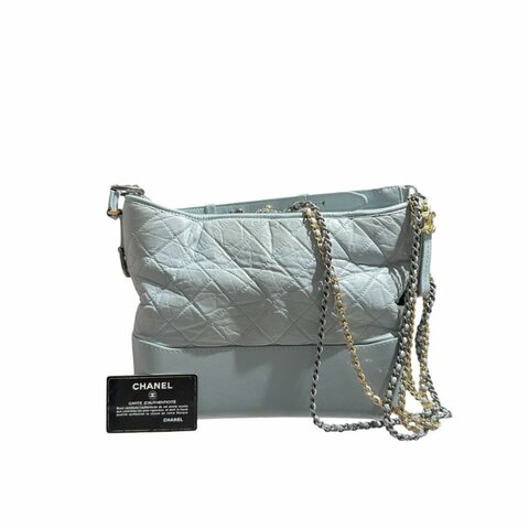 CHANEL GABRIELLE LIGHT BLUE LAMBSKIN