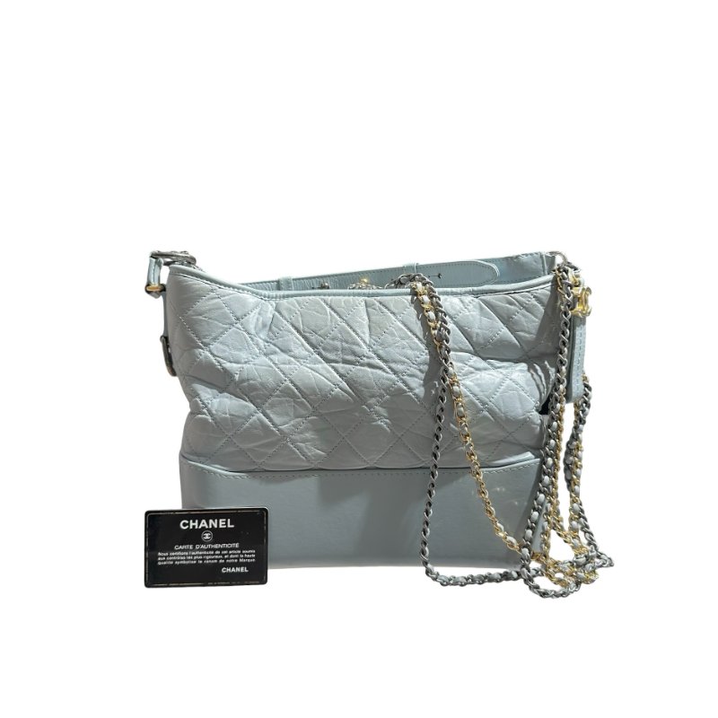 CHANEL GABRIELLE LIGHT BLUE LAMBSKIN-0