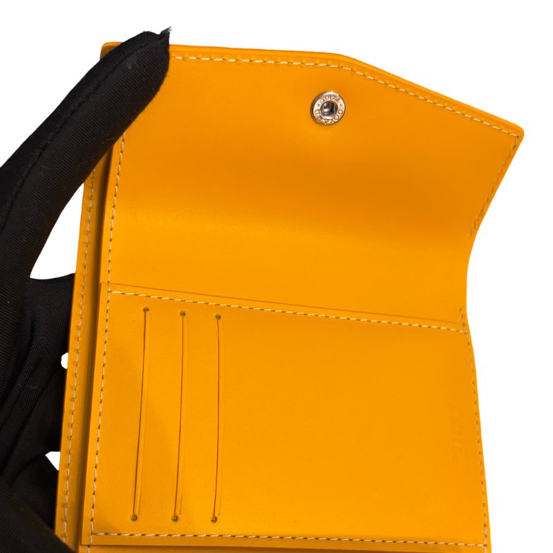 GOYARD SAINT GABRIEL YELLOW CANVAS WALLET-3