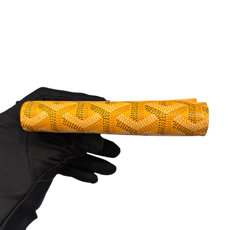 GOYARD SAINT GABRIEL YELLOW CANVAS WALLET-6