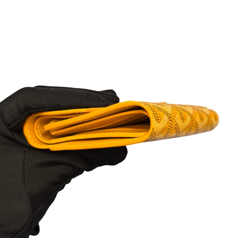 GOYARD SAINT GABRIEL YELLOW CANVAS WALLET-7