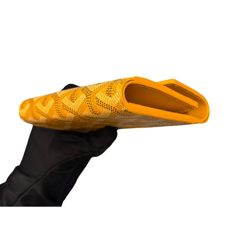 GOYARD SAINT GABRIEL YELLOW CANVAS WALLET-8