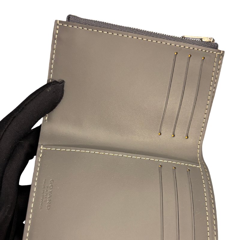 GOYARD SAINT GABRIEL GREY PHW CANVAS WALLET-2