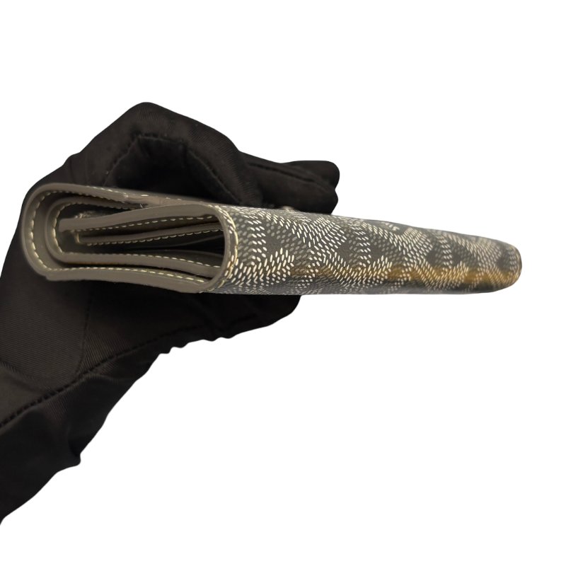 GOYARD SAINT GABRIEL GREY PHW CANVAS WALLET-4