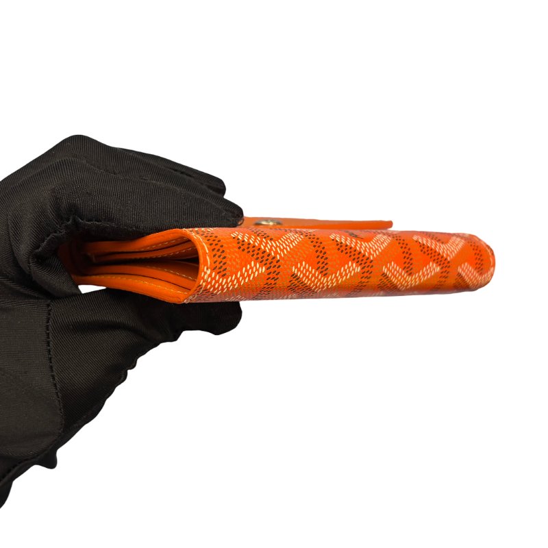 GOYARD SAINT GABRIEL ORANGE PHW CANVAS WALLET-6