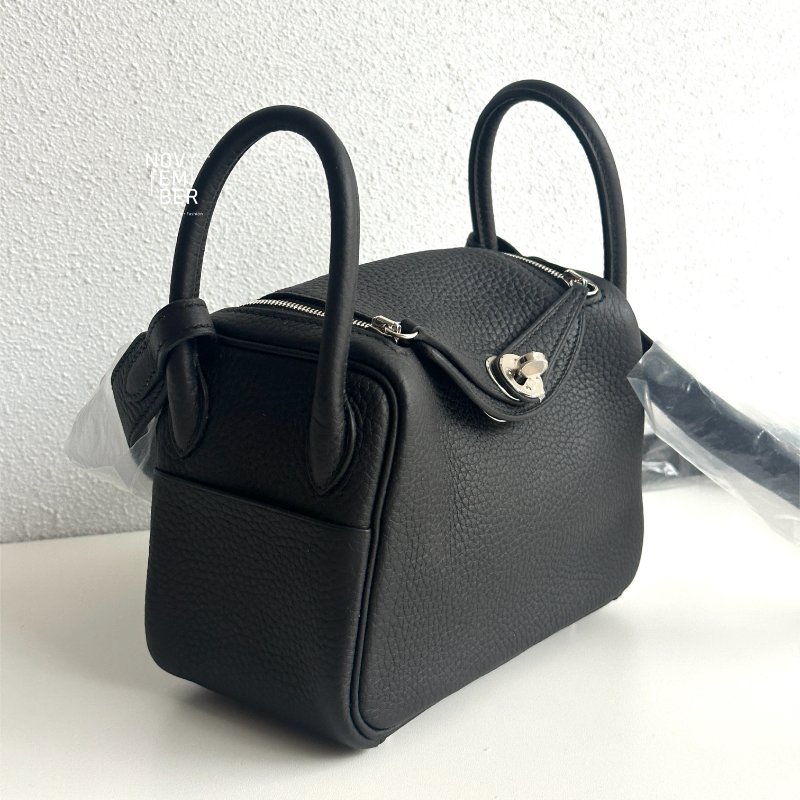 全新全配有購證💖 Hermès 愛馬仕 Mini Lindy 黑色銀釦-1