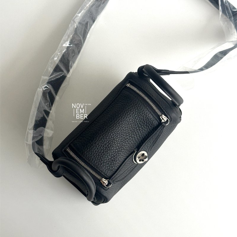 全新全配有購證💖 Hermès 愛馬仕 Mini Lindy 黑色銀釦-4