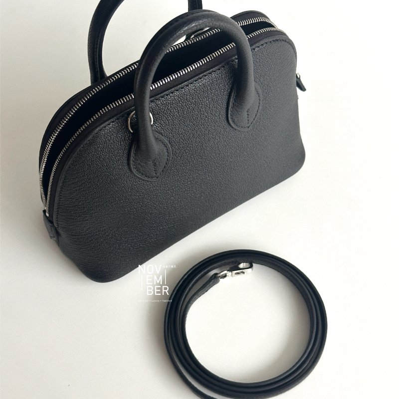 全新全配有購證💖 Hermès Mini Bolide 黑色銀釦-4