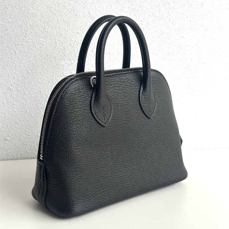 全新全配有購證💖 Hermès Mini Bolide 黑色銀釦-5