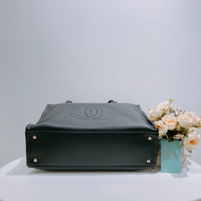 TW4464 Chanel 香奈兒 新款CC大logo托特包Coco Mark Tote Bag Calfskin-4