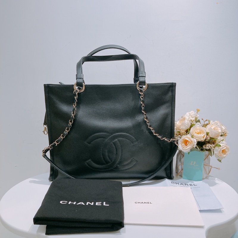 TW4464 Chanel 香奈兒 新款CC大logo托特包Coco Mark Tote Bag Calfskin-25