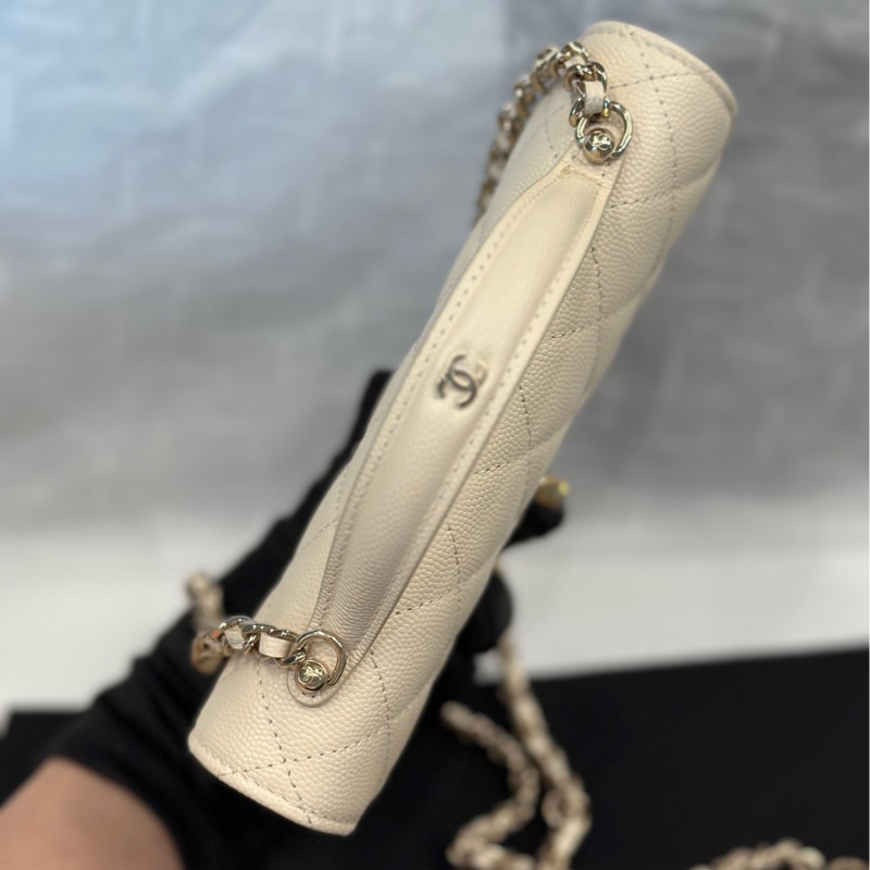 香奈兒CHANEL 25C 三合一 背包 書包 單肩斜挎手提包 米白色-4