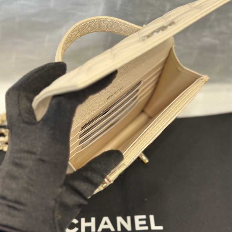 香奈兒CHANEL 25C 三合一 背包 書包 單肩斜挎手提包 米白色-6