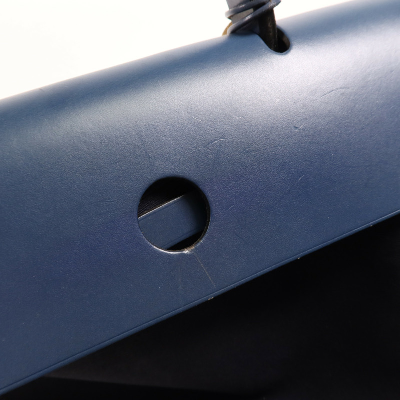 HERMES 帆布/皮革Herbag Backpack銀扣背包Navy-15