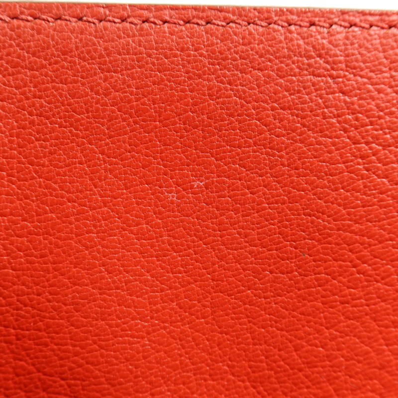 HERMES Clemence皮革Kelly 32銀扣手挽肩背兩用袋Rouge Casaque-16