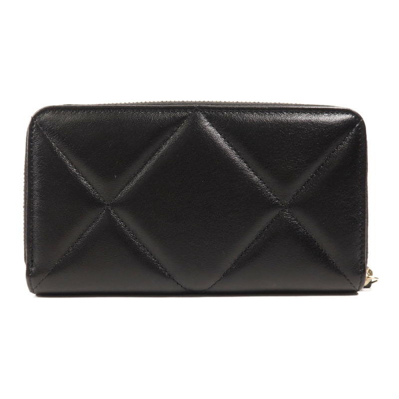 CHANEL 羊皮皮革Wallet金扣錢包-1