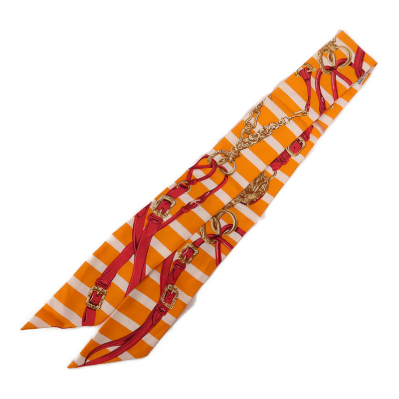 HERMES 絲質Twilly絲巾-1
