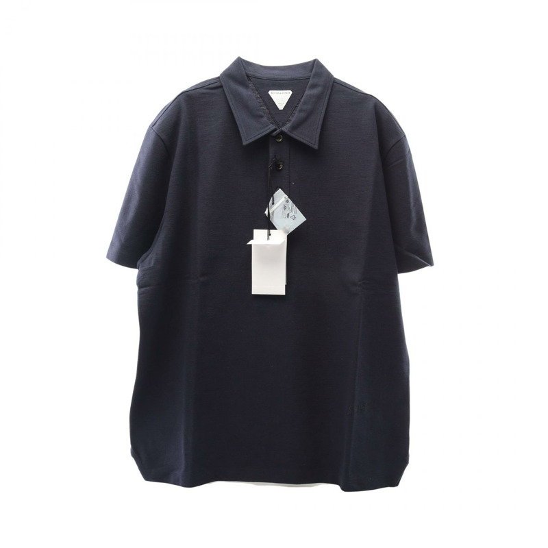 BOTTEGA VENETA Polo 衫 820677V4Z004157S 棉質海軍藍 S 碼 全新男式-0