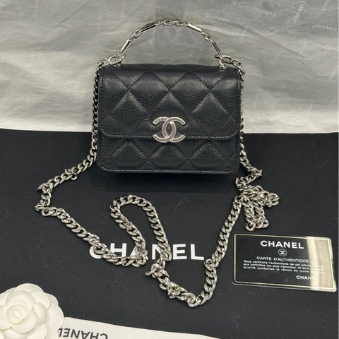香奈兒 Chanel 22S mini woc 琺瑯 手柄 小廢包