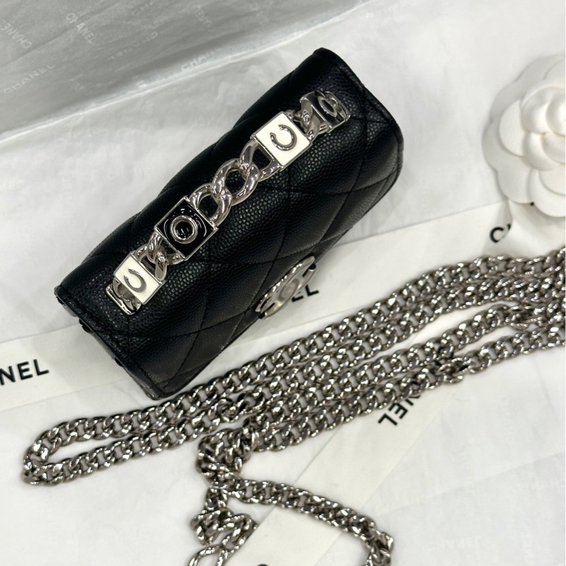 香奈兒 Chanel 22S mini woc 琺瑯 手柄 小廢包-4