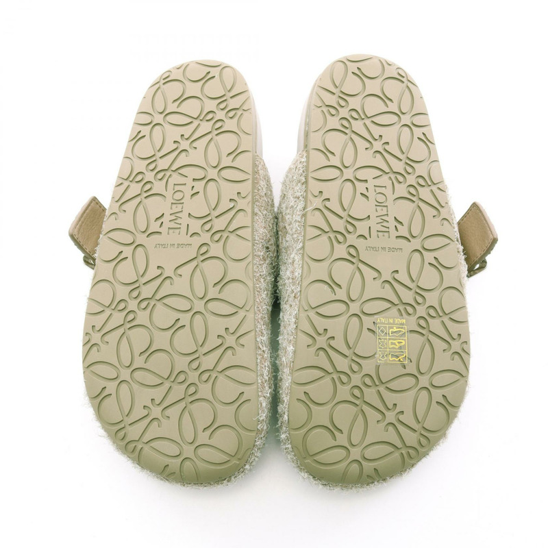 LOEWE Ease Buckle Mule LLSS379X06416038 磨毛絨面革 米色 #38 新款 女款-3