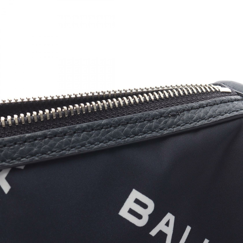 BALLY 肩斜背包 尼龍皮革 海軍藍 二手 女款 品牌標誌-7