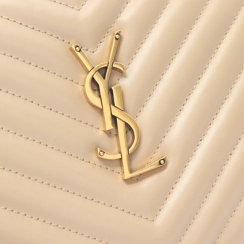 SAINT LAURENT PARIS LOU Monogram 相機包 761554DV 皮革 米色 二手 女款-4