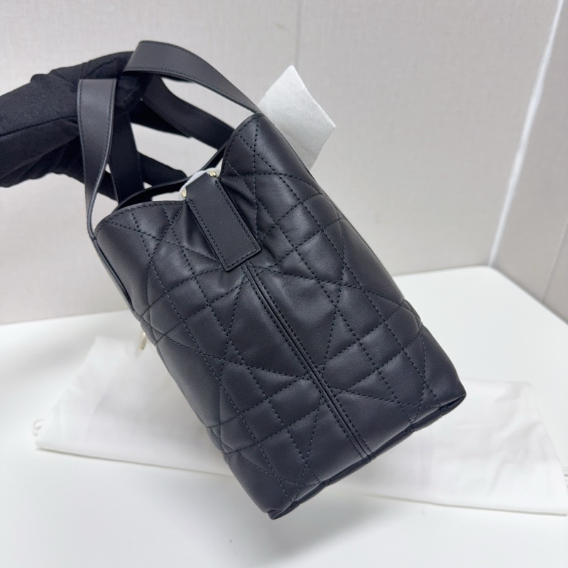 全新帶膜DIOR/迪奧黑金藤格紋toujours竪版土著 手提單肩斜挎包-2