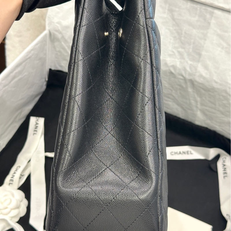 香奈兒 Chanel 23k gst 大托特 tote 購物袋 黑金-3