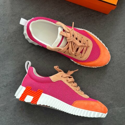 全新🩷 Hermès 愛馬仕 Bouncing 粉色球鞋