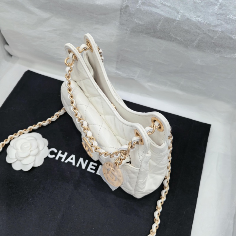 Chanel 25s 小號 天貓精靈 白色單肩斜挎手提包-1