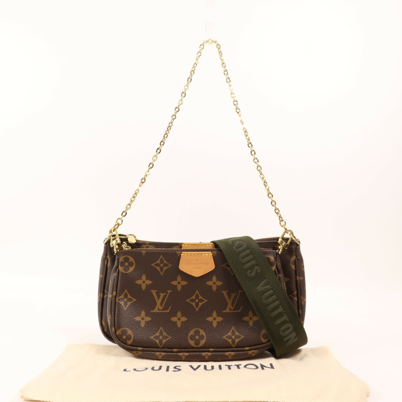 LOUIS VUITTON Monogram Multi Pochette Accessoires金扣肩背袋-10