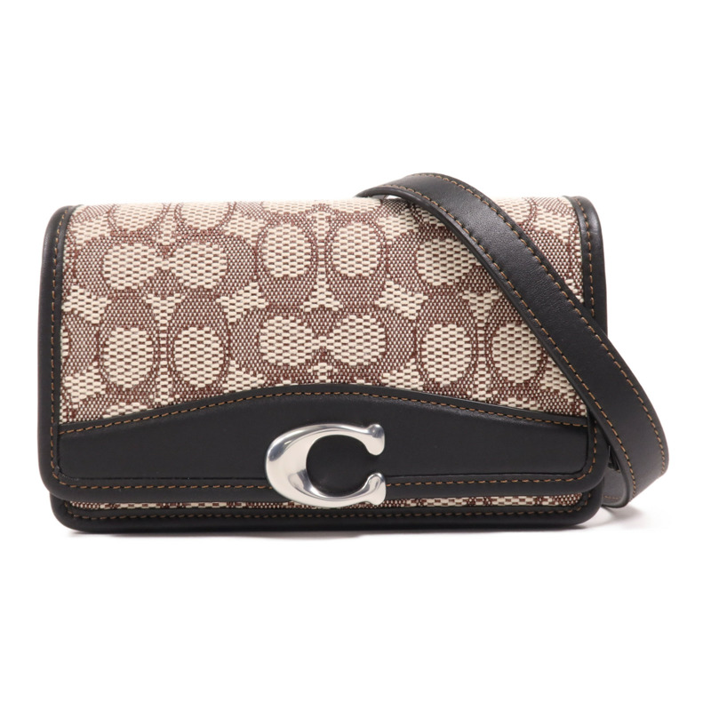 COACH 帆布Shoulder Bag銀扣肩背袋-0