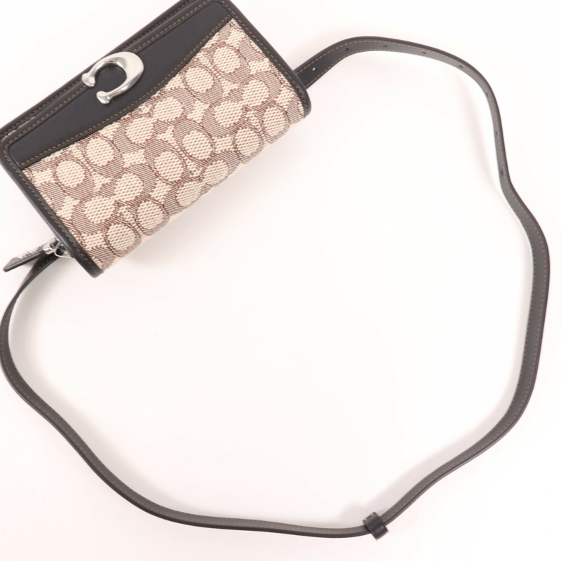 COACH 帆布Shoulder Bag銀扣肩背袋-4